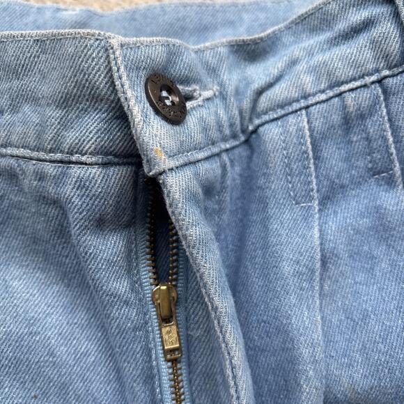 Deadstock 80s Dockers Jeans Mens 28x32 Pleated Denim Levis Cargo Tapered Vintage - Picture 9 of 16